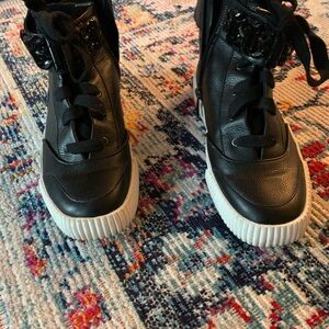 Karl Lagerfeld Black High-Top Sneakers